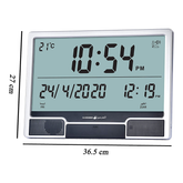 Al Harameen Wall Azan Clock with Prayer Timing Display HA 4001